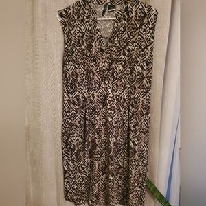 Dress New Directions Petite Medium Front Functional Pockets & Pleats EUC